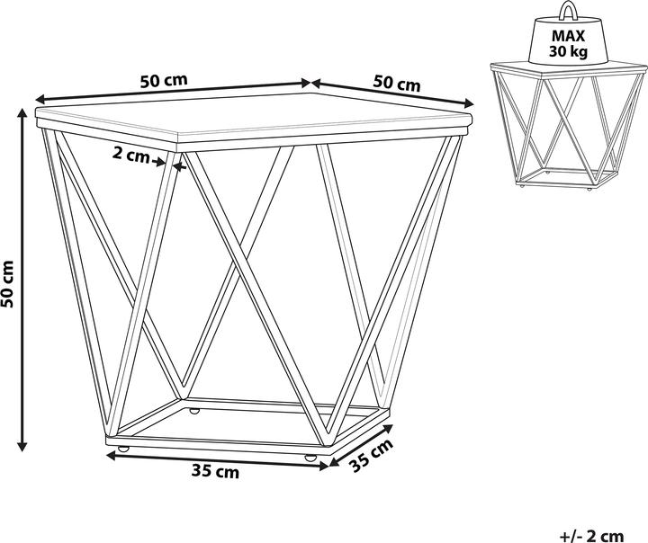Actual product image Beliani Malibu (50 x 50 x 50 cm)