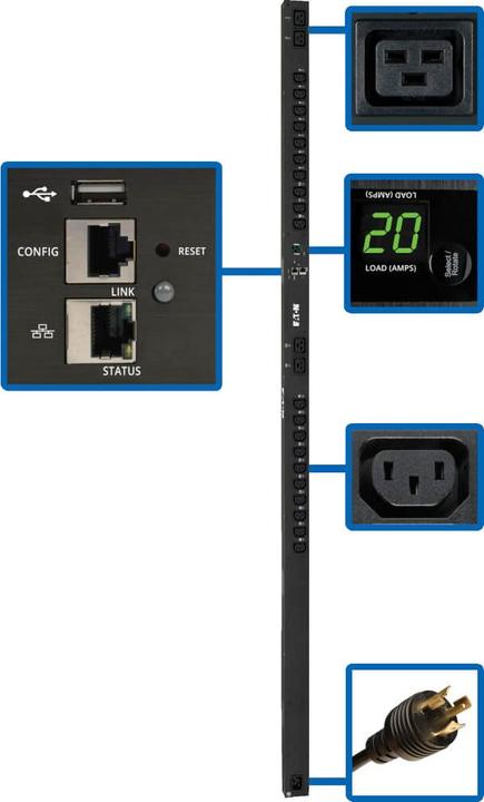 Produktbild Eaton Tripp Lite Series 3.2-3.8kW Single-Phase Switched PDU with LX Platform Interface, 200-240V Outlets