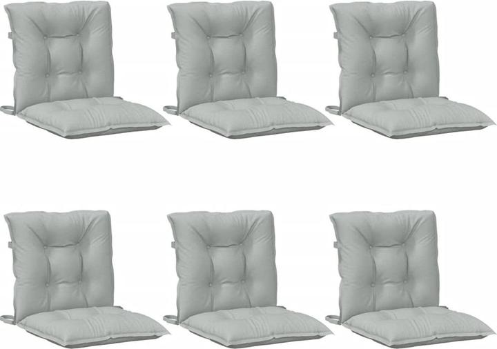 Actual product image VidaXL Low backrest cushions 6 pcs. 100 x 50 x 7cm fabric (100 x 50 x 7 cm)