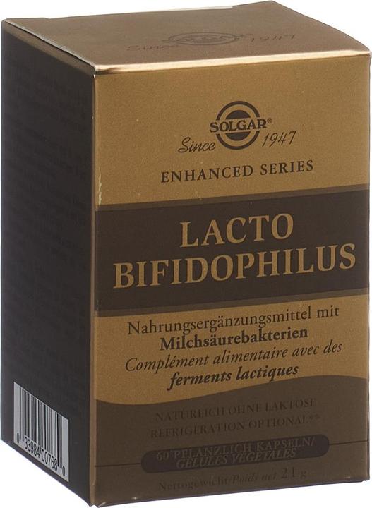 Actual product image Solgar Lacto Bifidophilus (new) Caps (60 Piece, Capsules, 71 g)