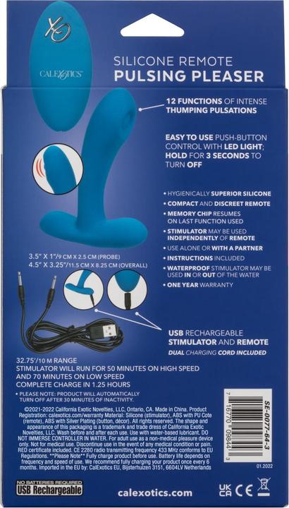 Actual product image CalExotics Silicone Remote Pulsing Pleaser