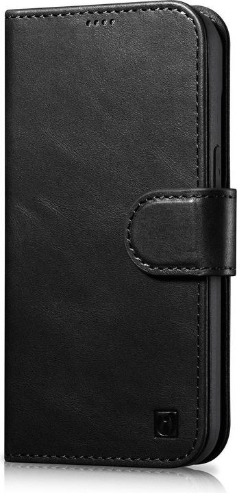 Actual product image iCarer oil Wax Wallet Case 2 in1 Cover iPhone 14 Plus Anti-RFID Leather Flip Case Black (WMI14220723 (Apple iPhone 14 Plus)