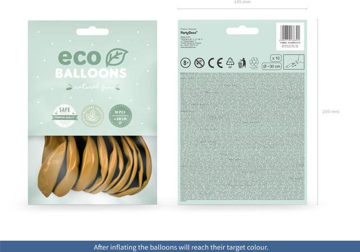 Image du produit Partydeco Ballons Eco Or métallique (10 x)
