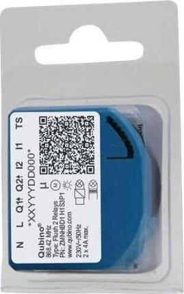 Actual product image Qubino flush-mounted insert 2 switches