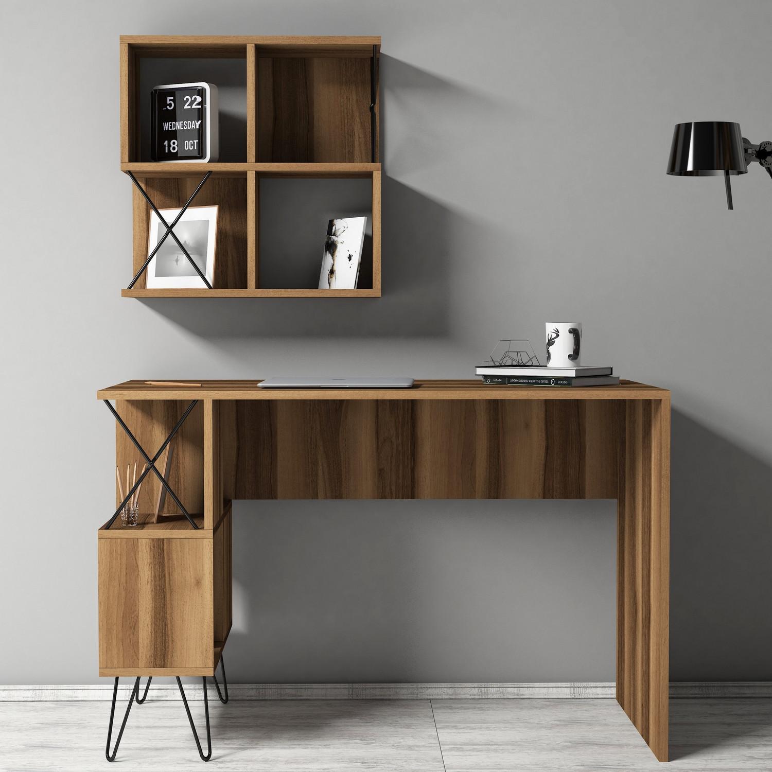 Hanah Home, Schreibtisch, Jaxson (22 x 90 x 167 cm, 60 x 120 x 80 cm, 24 x 60 x 60 cm)