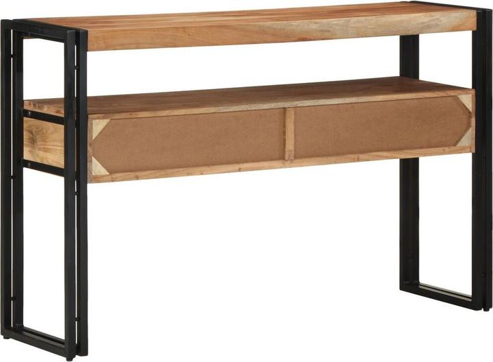 Immagine prodotto vidaXL Tavolini neri 120x33x75 cm in legno massiccio di acacia e metallo