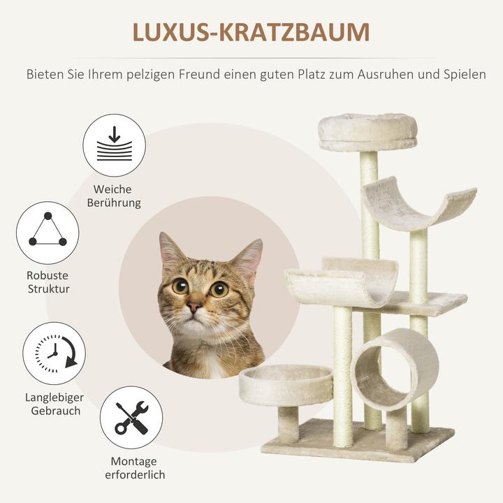 Actual product image PawHut Climbing tree (105 cm, Beige)