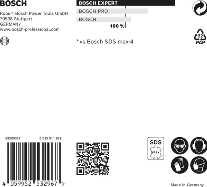 Actual product image Bosch Professional Zubehör EXPERT SDS max-8X hammer drill, 18 x 400 x 540 mm (18 mm)