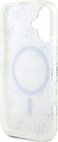 Image du produit Guess GUHMP16SH4DTEH iPhone 16 6.1" biały/white hardcase IML 4G Background MagSafe (Apple iPhone 16)