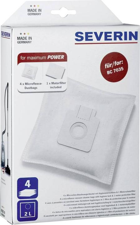 Actual product image Severin SB7211 Dust bag set white (4 x)