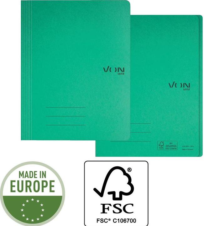 Produktbild von Schnellhefter mit Heftmechanik, Grün, 10 Stück (A4, 10x)