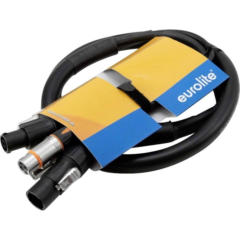 Thumbnail - Eurolite Kombikabel DT-2 DMX IP T-Con/3 Pin XLR 5m (5 m), Audio Kabel
