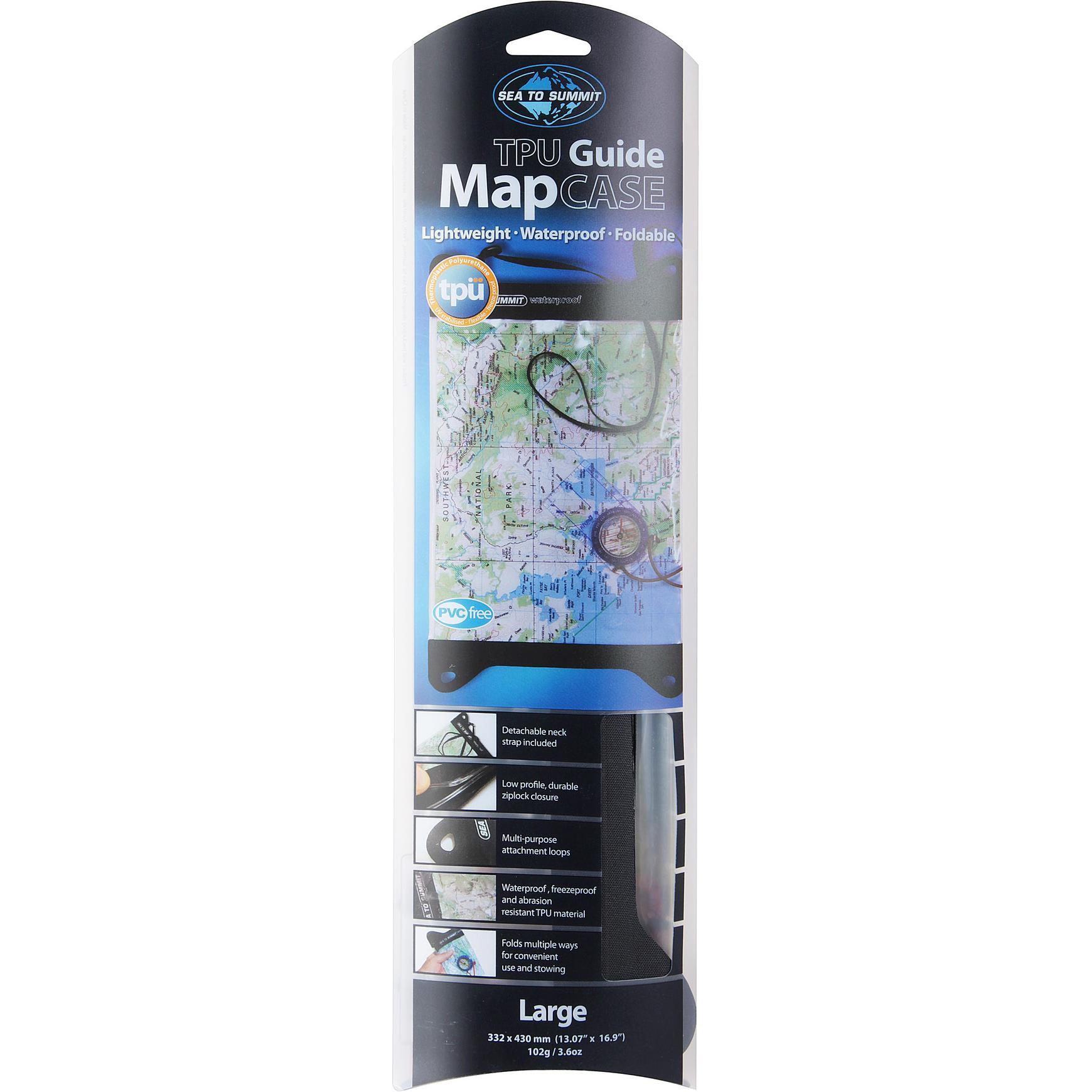 Sea To Summit, Packsack, TPU Guide Map Case Large, Transparent, Schwarz