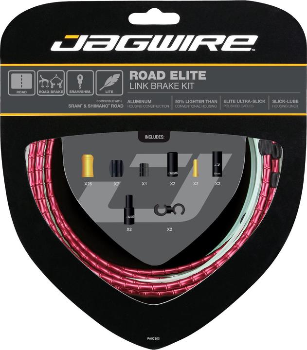 Jagwire Road Elite Link brake cable set (Rear brake, Brake kit)