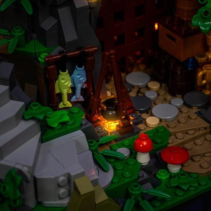 Produktbild Light my bricks LMB 2.0 LED Licht Set für LEGO® BrickLink 910057 Ganovenversteck im Wald