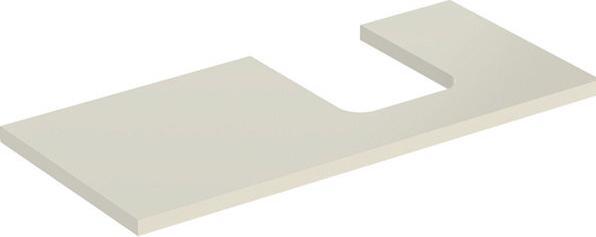 Geberit ONE Waschtischplatte, Ausschnitt rechts, für Aufsatzwaschtisch Schalenform, 105x3x47cm, 505