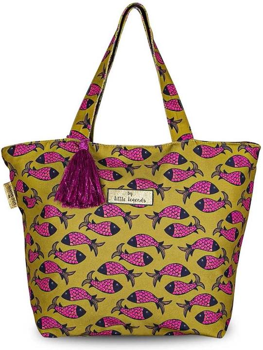Little Legends Kleine Legenden - Strandbag / Wochenendbeutel / Reisetasche Handgepäck - Damen - Fisch Indian Pink