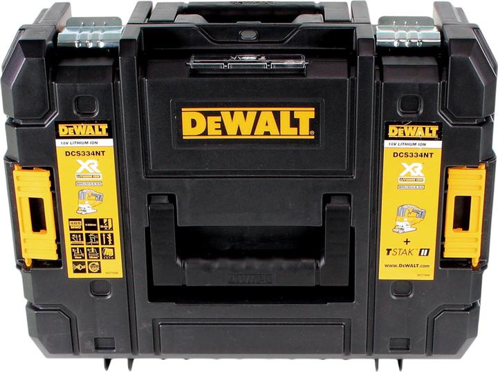 Actual product image DeWalt DCS 334 D2T Akku Pendelhub Stichsäge 18V Brushless + 2x Akku 2,0 Ah + Ladegerät + TSTAK