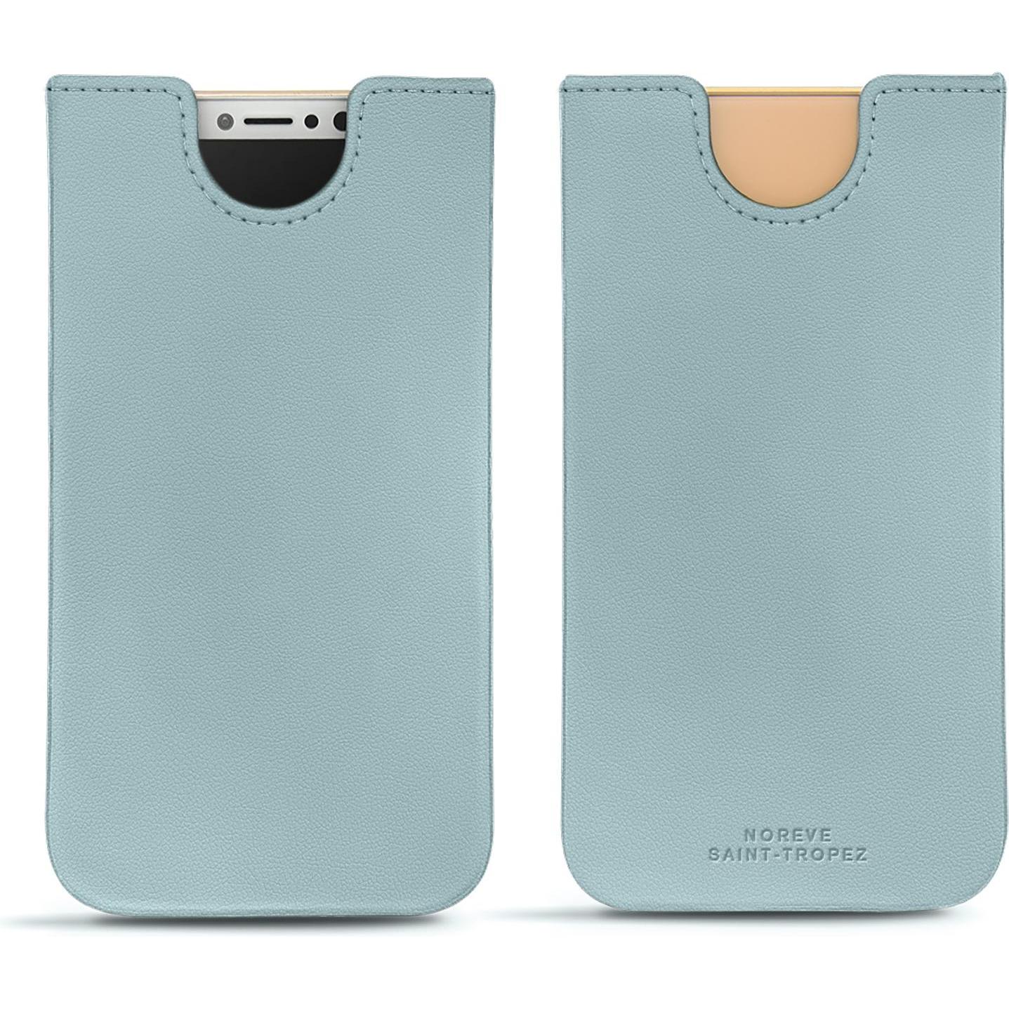 Noreve Lederschutzhülle (Apple iPhone X), Smartphone Hülle, Blau