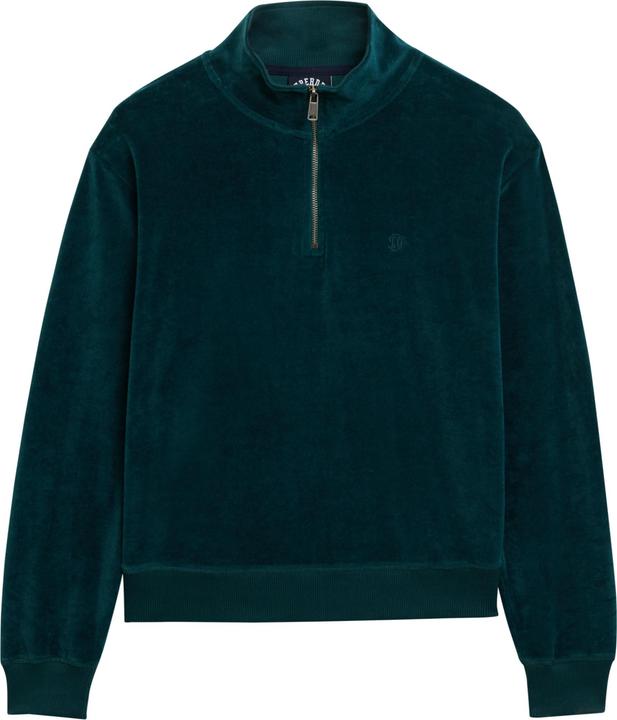 Actual product image Superdry Velour Half Zip Sweatshirt (XS)