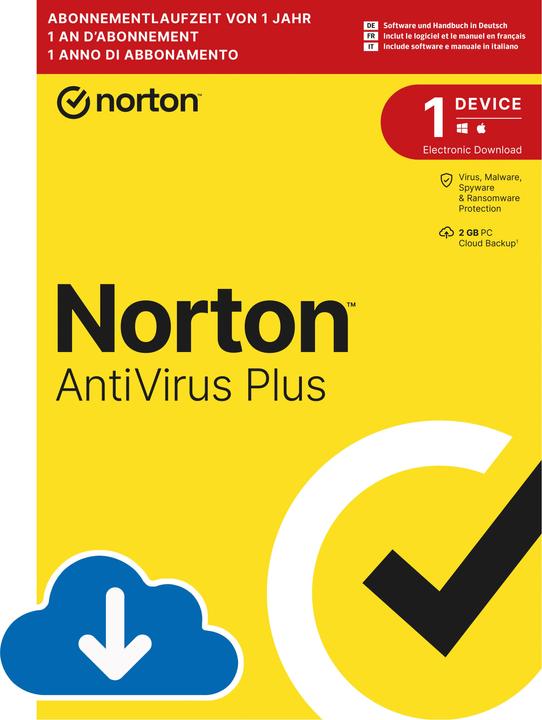 Produktbild Norton Antivirus Plus (1 User, 1 Geräte/User, 12 Monate)