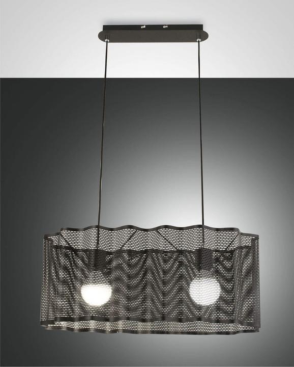 Fabas Luce Lampada a sospensione Glicine E27 2000x300mm Nero (E27)