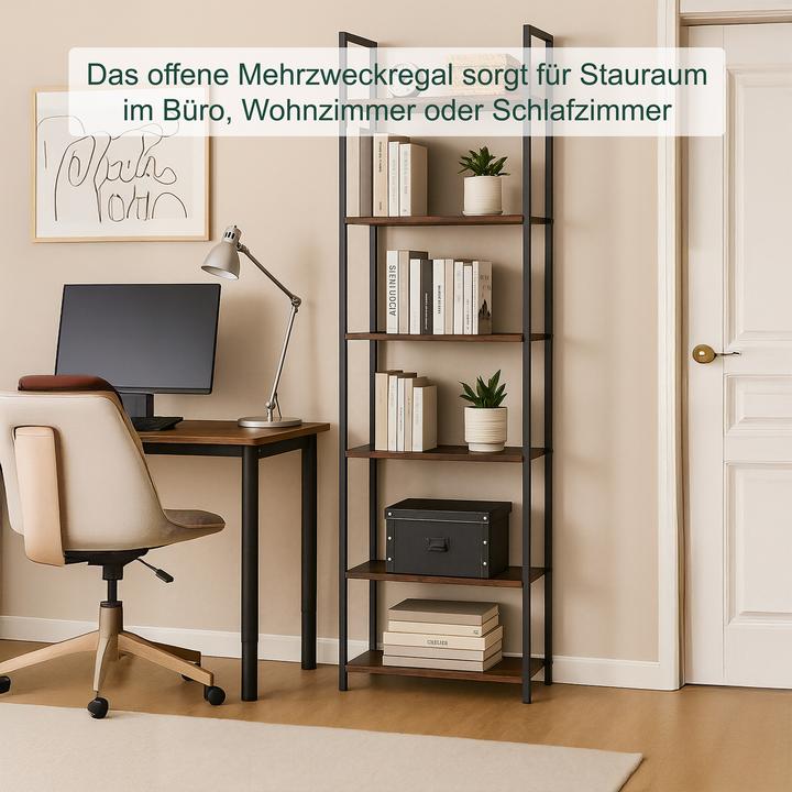 Produktbild Relaxdays Bücherregal Industrial Style (40 x 32 x 187 cm)