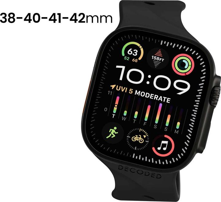 Actual product image Decoded Armband Ares Splice Apple Watch 38–42 mm Silikon (20 mm, Silicone)