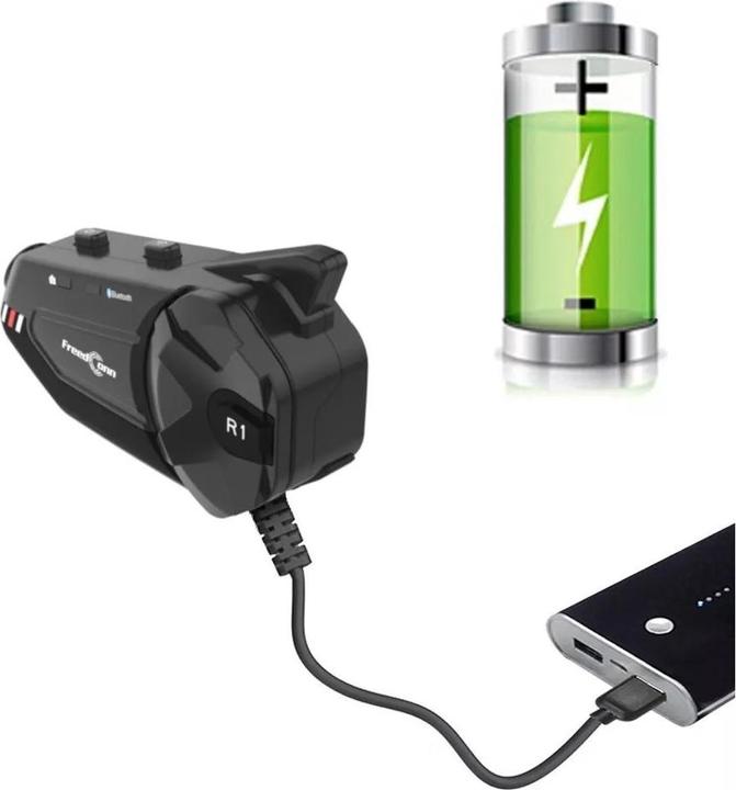 Immagine prodotto FreedConn Interfono per moto R1 PLUS E Nero (ANC, 4 h, Senza fili)