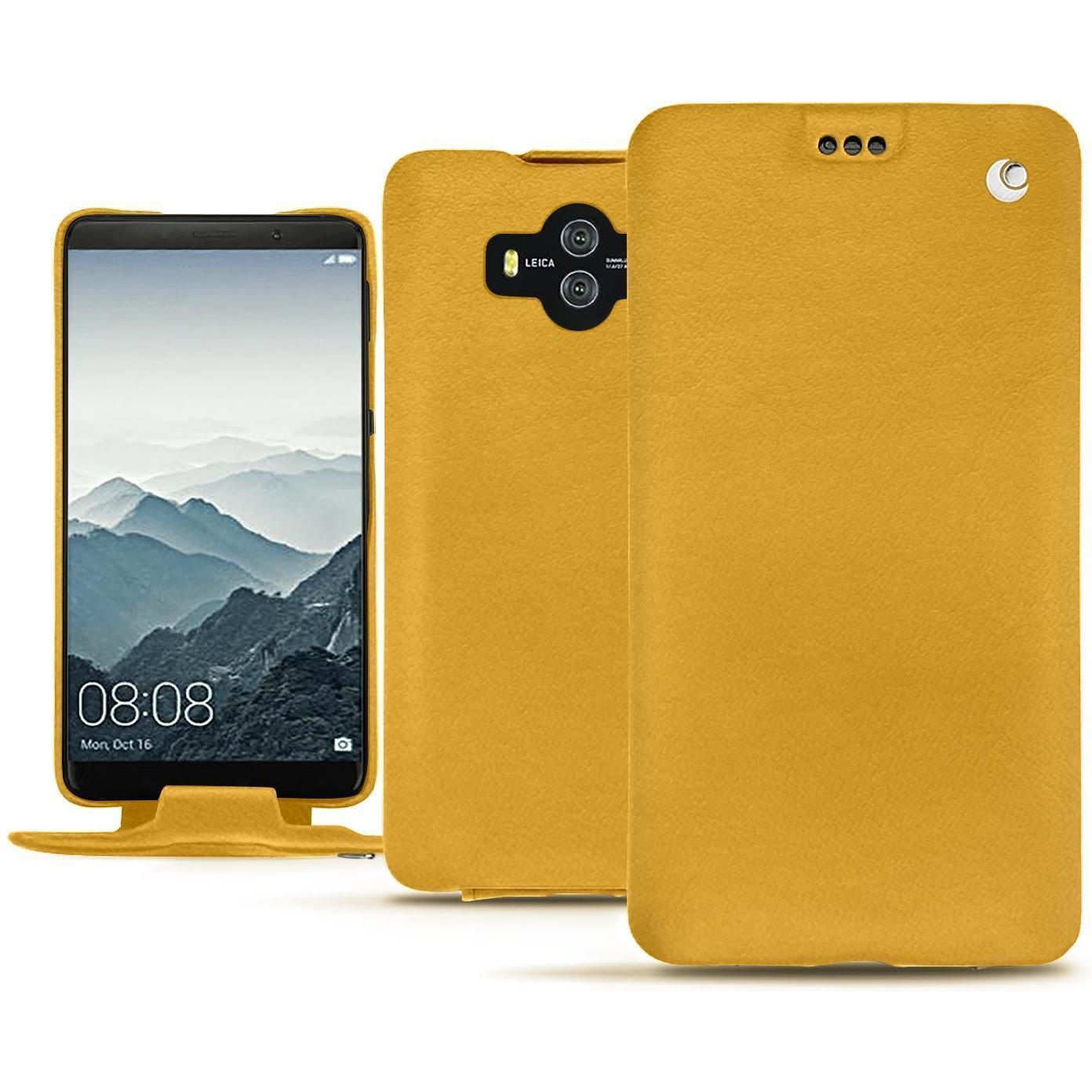 Noreve Lederschutzhülle vertikal (Huawei Mate 10), Smartphone Hülle, Orange