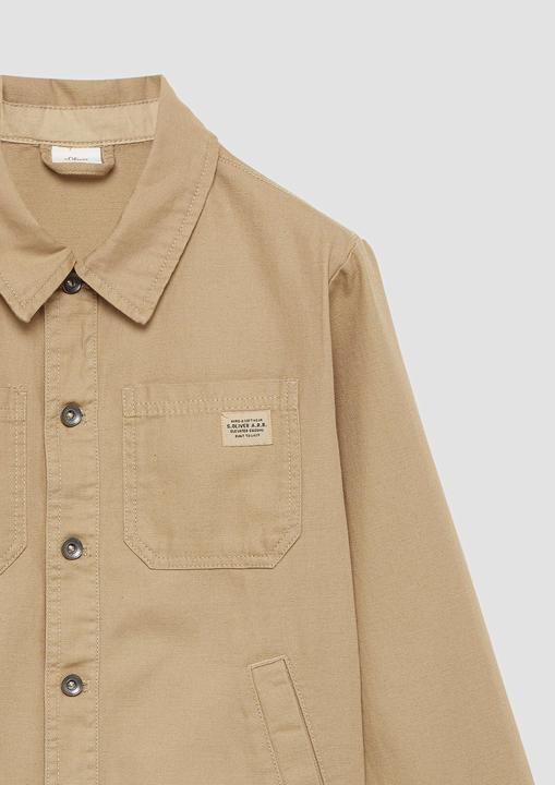 Actual product image S.Oliver Indoor-Jacke Overshirt aus Baumwollmix mit Label-Patch und aufgesetzten Taschen (134, 140)
