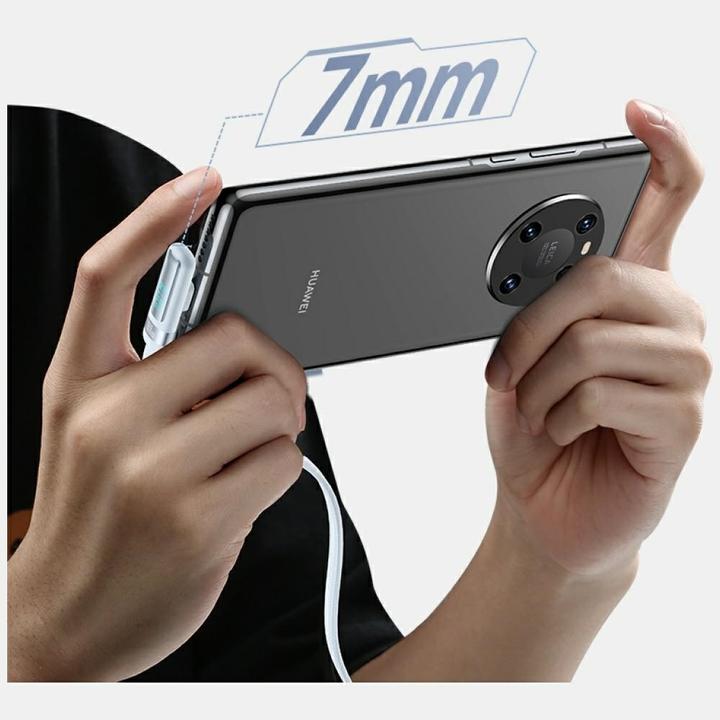 Actual product image Usams US-SJ653 PD100W Type-C To Type-C Right-angle Fast Charging & Data Cable-wind series 1.2m - Purple (1.20 m, 100 W)