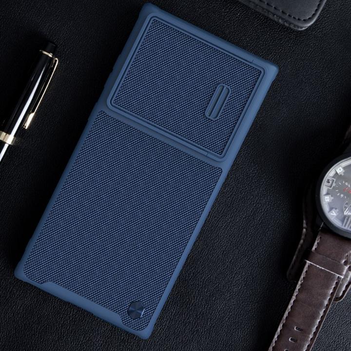 Actual product image Nillkin Textured Case S - Galaxy S22 Ultra - Blue (Samsung Galaxy S22 Ultra)
