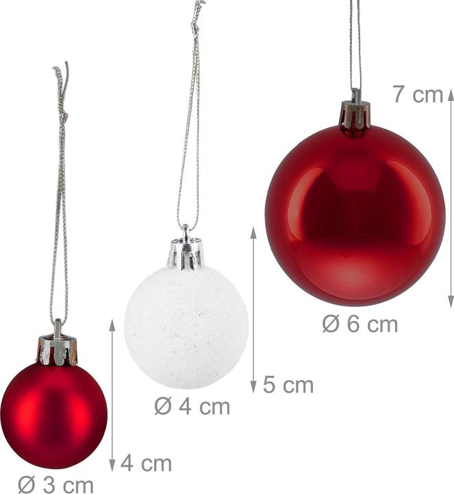 Produktbild Relaxdays Weihnachtskugeln Set (100-teilig)