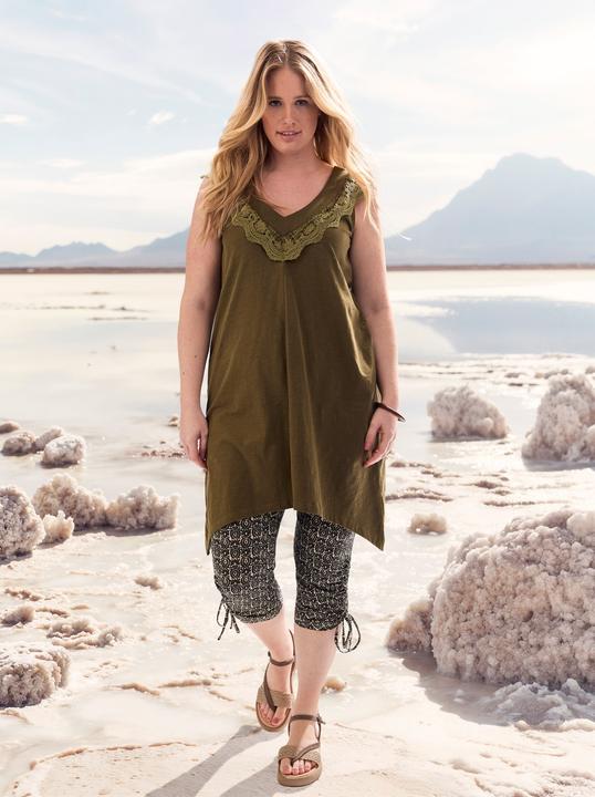 Produktbild Ulla Popken Longtop, Spitze, V-Ausschnitt, ärmellos (50, 52)