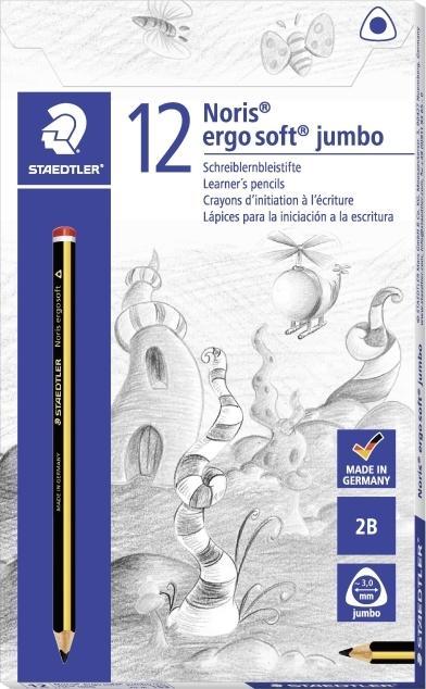 Actual product image Staedtler Jumbo pencil 'Noris ergosoft' 153 2B (3 mm, 2B, 12 x)