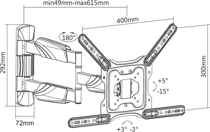 Immagine prodotto Value Supporto da parete per LCD/TV (Muro, 55")