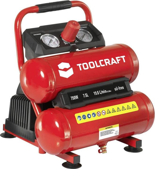Actual product image Toolcraft Air compressor 7.5L 230V 8 bar (8 bar, 7.50 l)