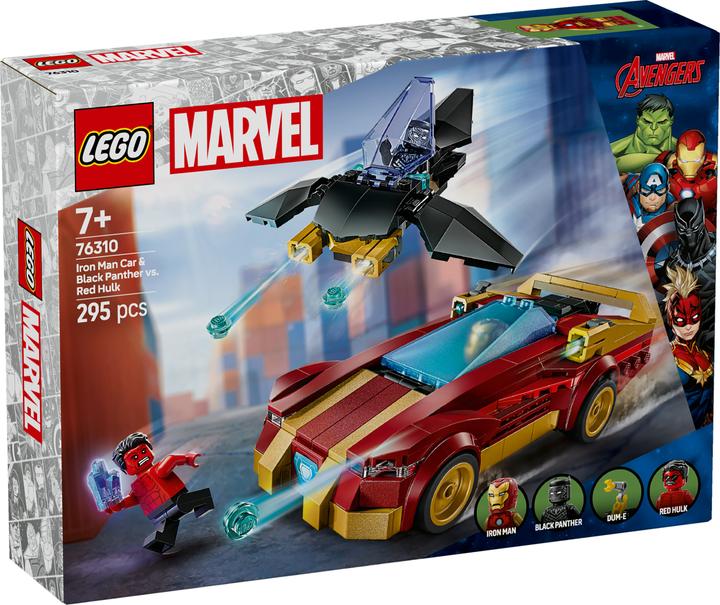Produktbild LEGO Iron Man Auto und Black Panther vs. Red Hulk (76310, LEGO Marvel)