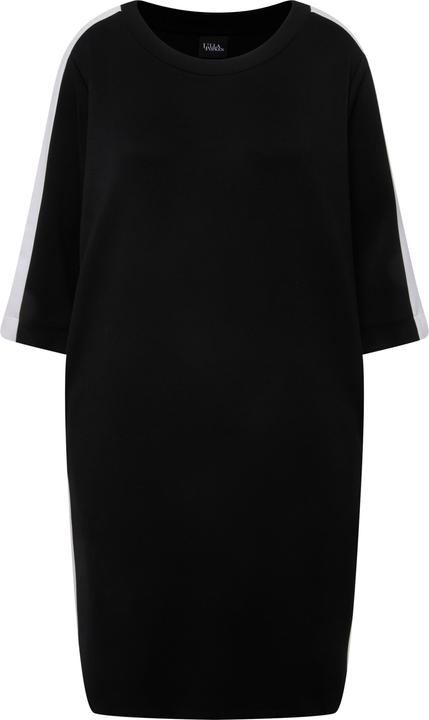 Image du produit Ulla Popken Robe en jersey, encolure bateau et manches 3/4. Bandes latérales fantaisie. (50, 52)