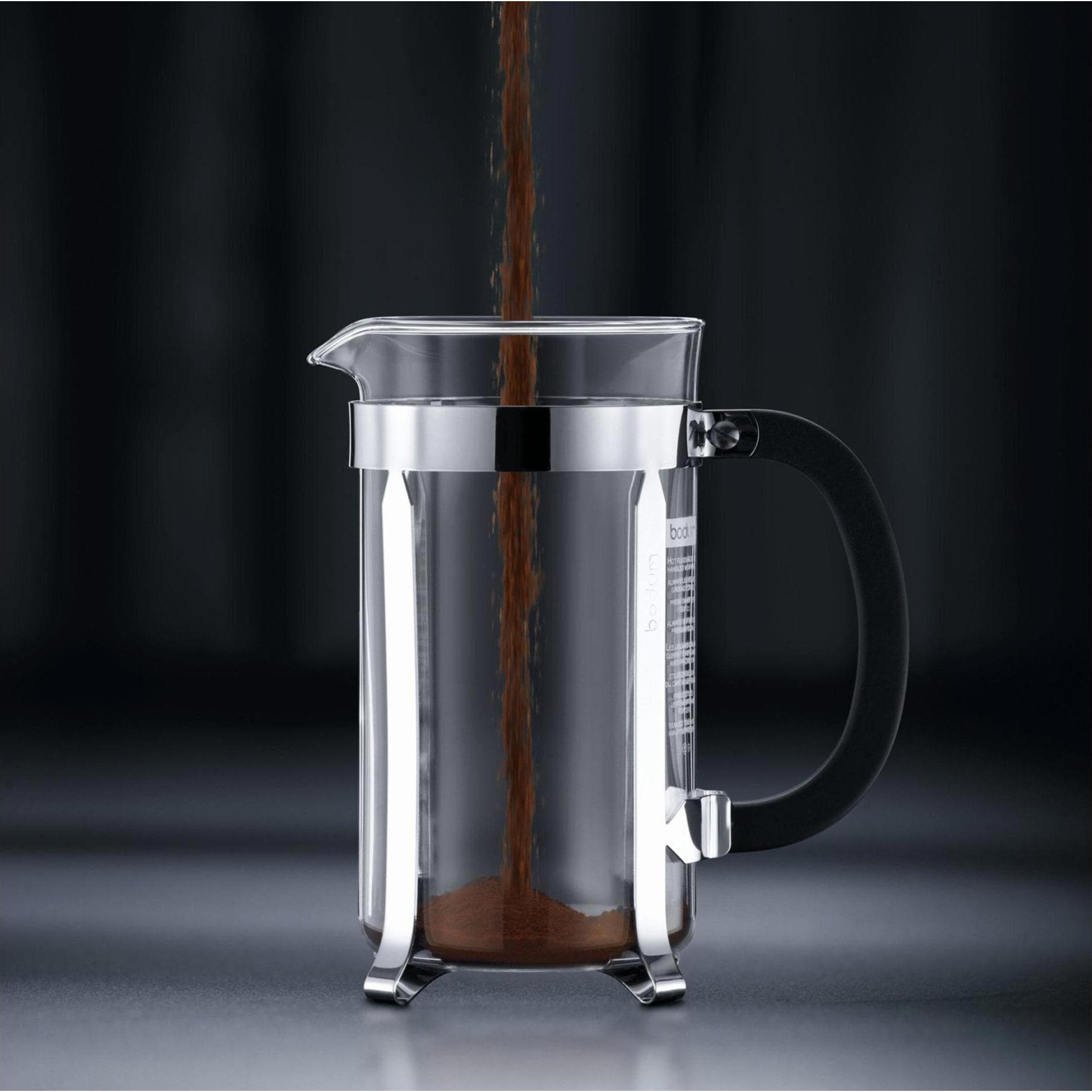 Thumbnail - Bodum Chambord, Kaffeebereiter, Schwarz, Silber