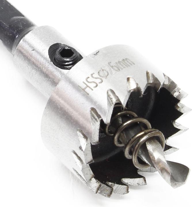 Produktbild Wiltec Lochbohrer Durchmesser 26mm Lochsäge Kronenbohrer Bohrkrone HSS6542 Stahl (26 mm)