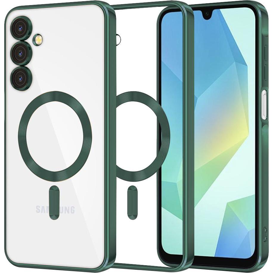 Techsuit - Luxury Crystal MagSafe - Samsung Galaxy A16 4G / A16 5G - Deep Green (Samsung Galaxy A16, Samsung Galaxy A16 5G), Cover smartphone, Verde