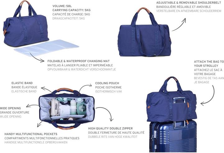 Image du produit Childhome Mommy Bag Signature Urban blau marine