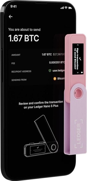 Produktbild Ledger Nano S Plus - Pastel Pink (Bitcoin, Weitere, Ethereum Classic)