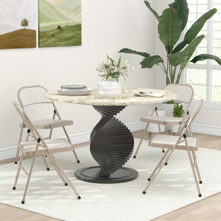 Produktbild Homcom Klappstuhl Polyester Beige