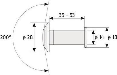 Produktbild Abus 2200 G SB Türspion, gold (Digital)