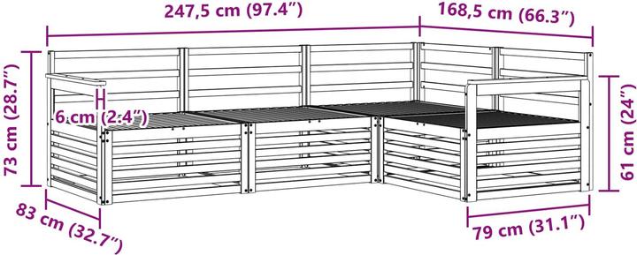 Produktbild vidaXL Outdoor-Sofa