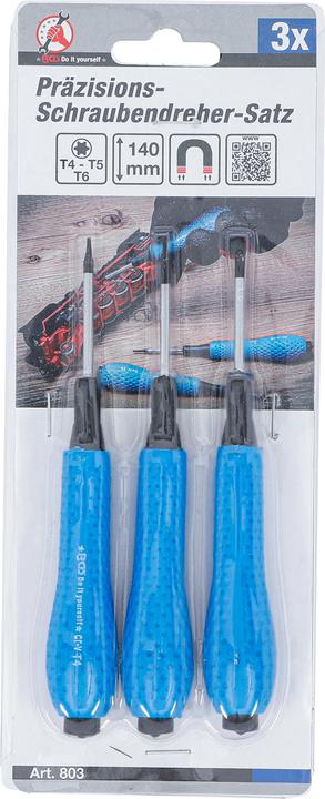Immagine prodotto BGS Gioco di precisione con profilo a T (per Torx) T4 / T5 / T6 | 3 pezzi (Torx (TX), Set)