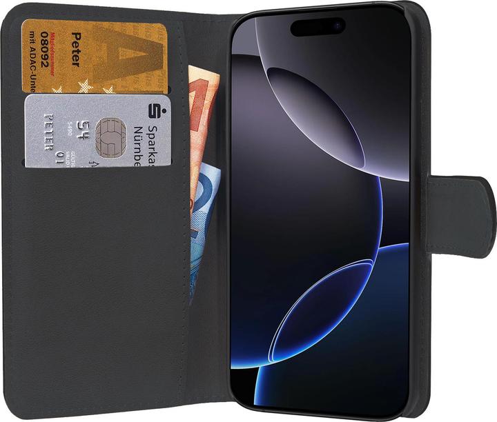 Pedea Book Cover Classic für Apple iPhone 16 Pro -black (Apple iPhone 16 Pro)
